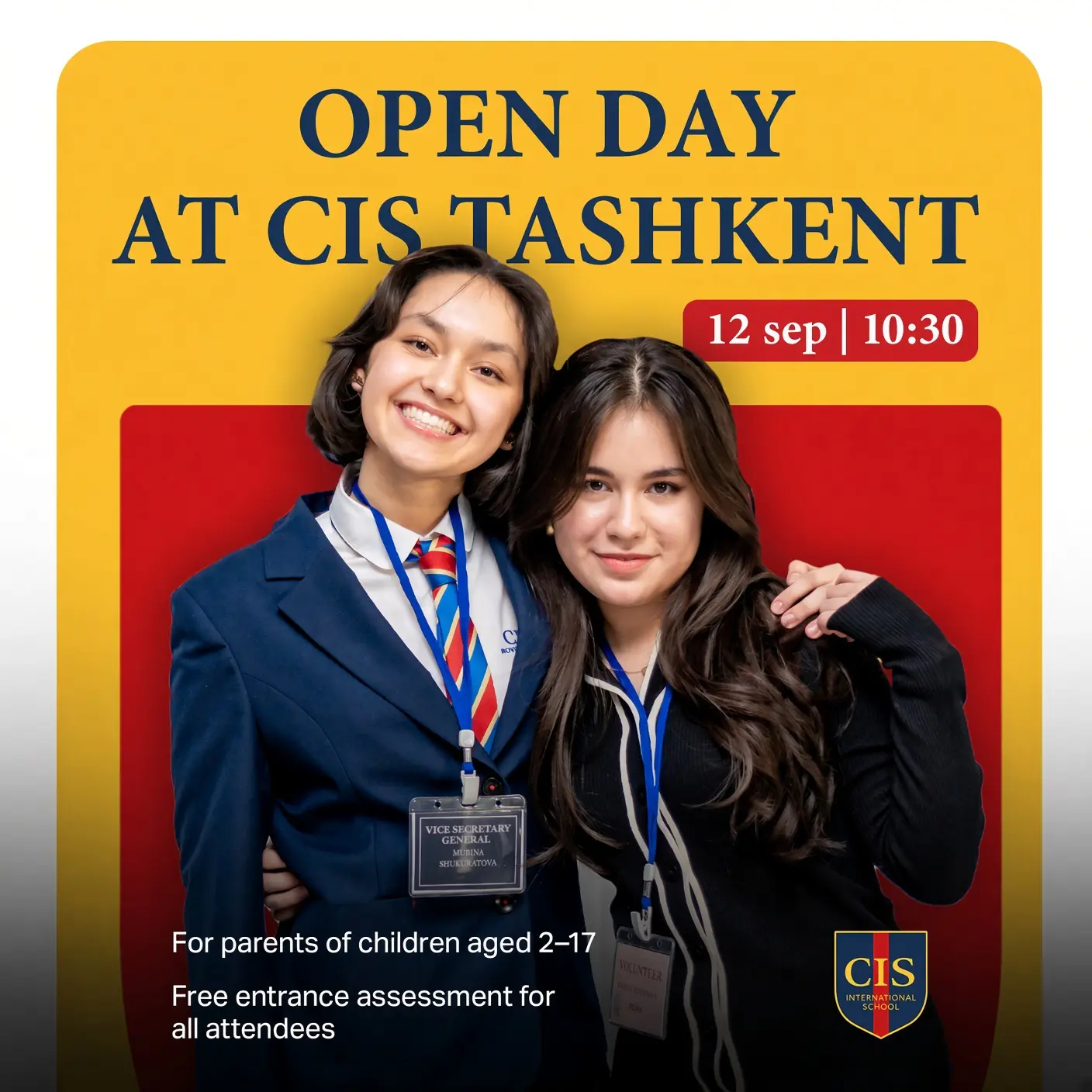 Open Day 12 сентября | Международная школа CIS в Ташкенте
